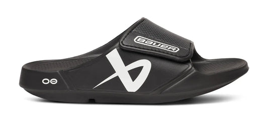 BAUER/OOFOS Women's OOahh Sport Flex Sandal – Black
